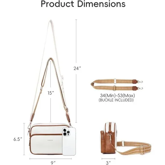 Women Small Crossbody Bag Leather Purses Designer Shoulder Handbags - Picture 5 of 6